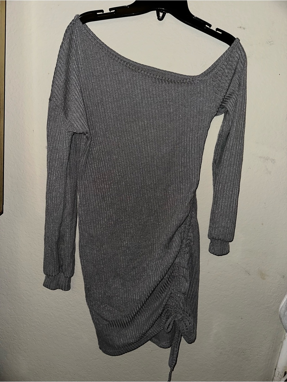 Shien gray off the shoulder dress size medium